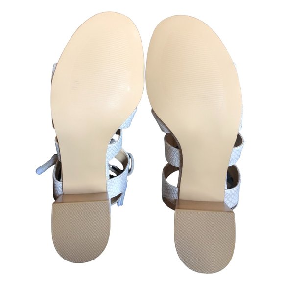NWT-Expression off-white-taupe-gray sandals size 10 - Picture 3 of 7